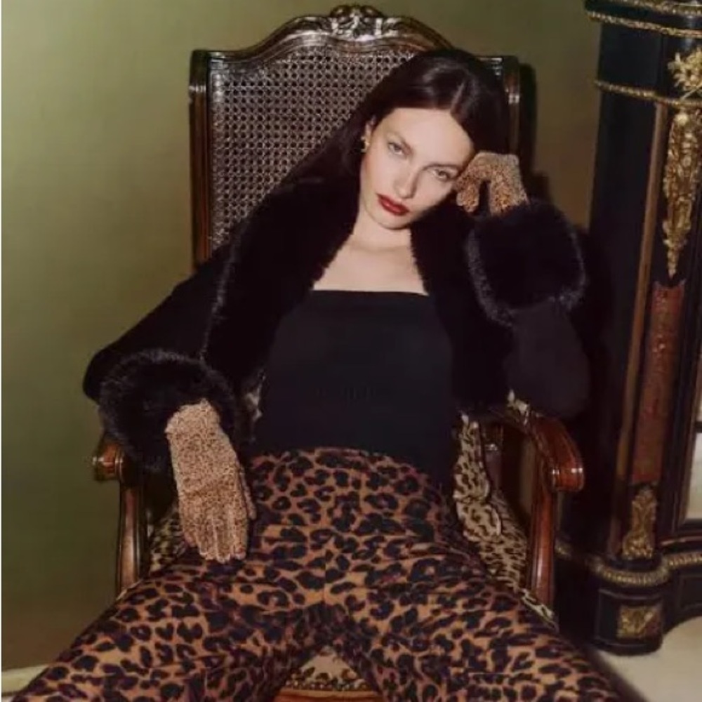 NWT Reformation Clarissa Cashmere Faux Fur Bolero Set Size M